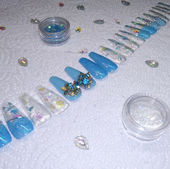 Reusable Hard Gel Long Luxe Press ons Custom Sets - Picture 4 of 8